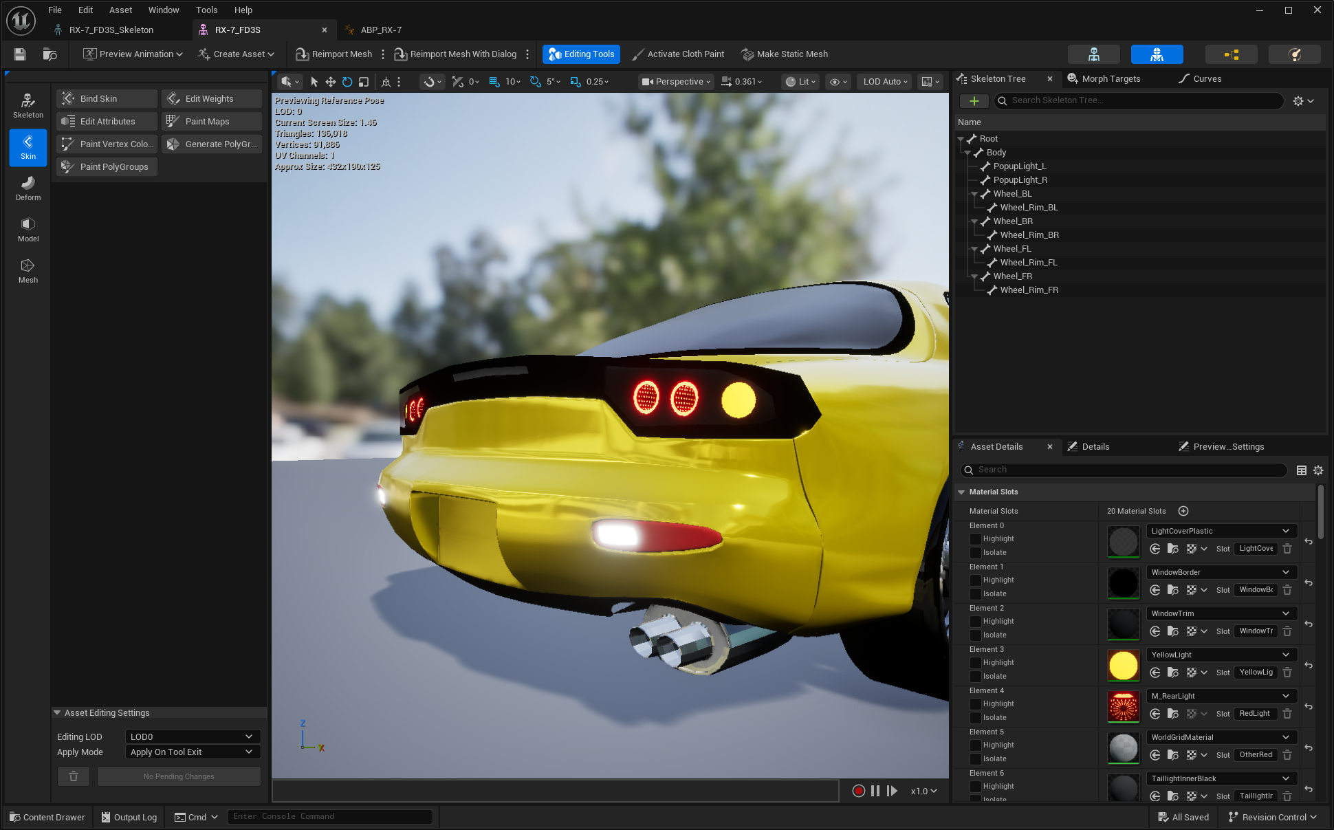 Screenshot from the rear of the car